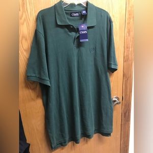 Chaps size (L) Green Polo shirt